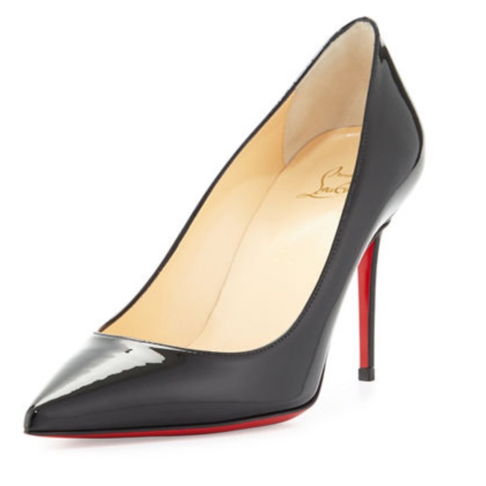 Christian Louboutin Decollete 554 100 Black Patent